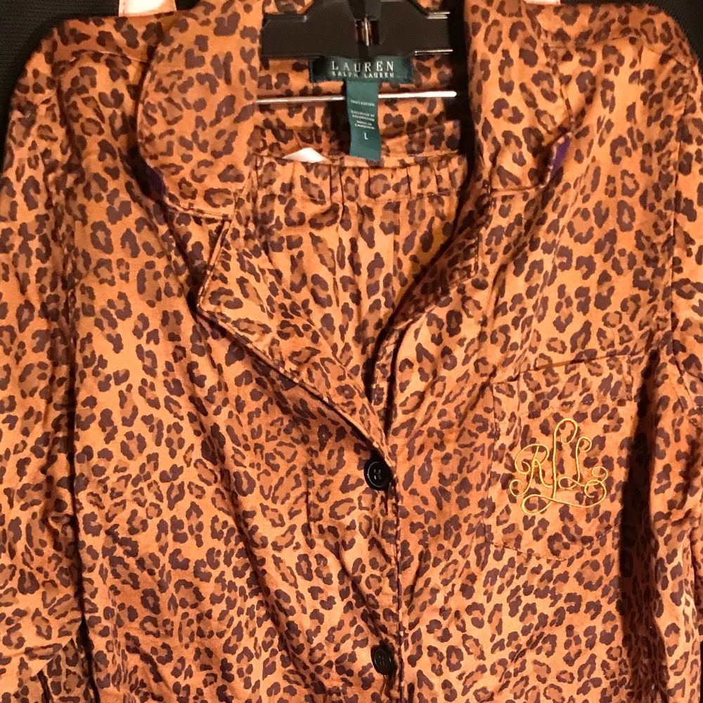 Lauren by Ralph Lauren Cheetah Pajamas Set
